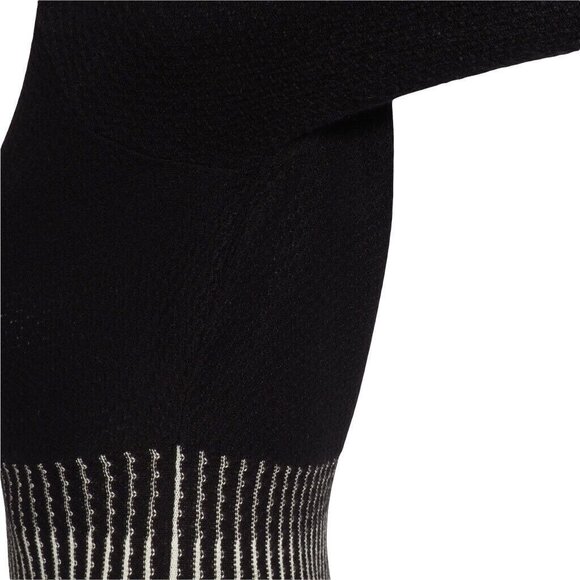 Calvin Klein Dress Size M 8-10 Black White Knit Stripe A line EUC - Picture 8 of 12